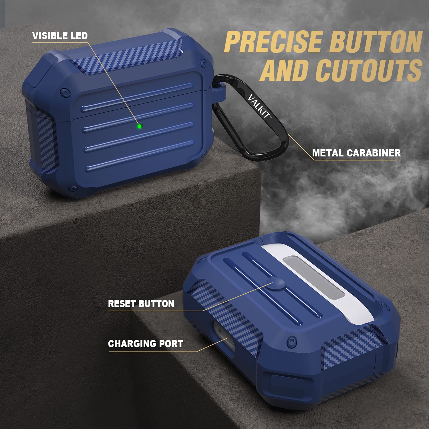 最終値下げ!Airpods Pro ケースカバー ロック付 フルボディ 頑丈 Amazon | Valkit (ヴァルキット) Airpods Pro対応 ケースカバー